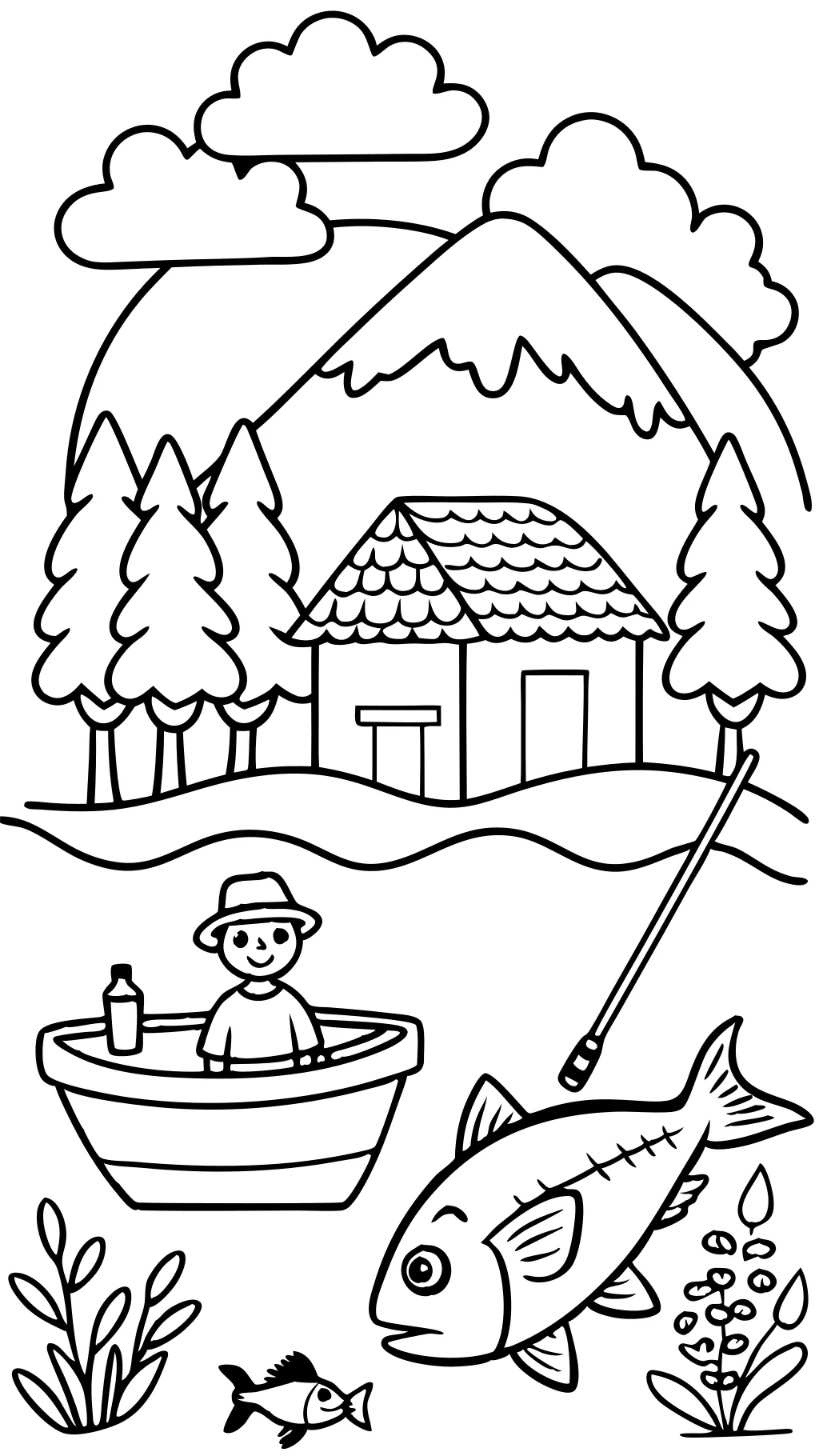 fishing coloring pages